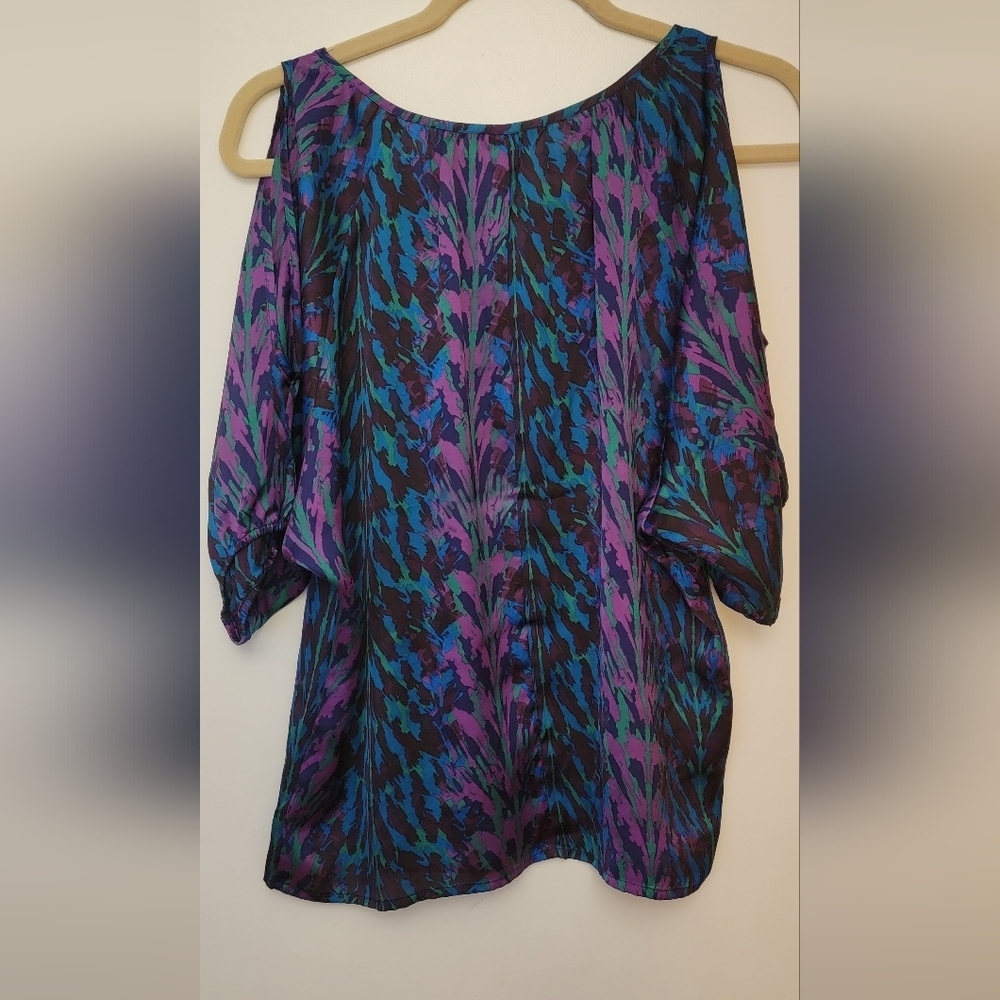Express Purple and Blue Blouse - Picture 2 of 4